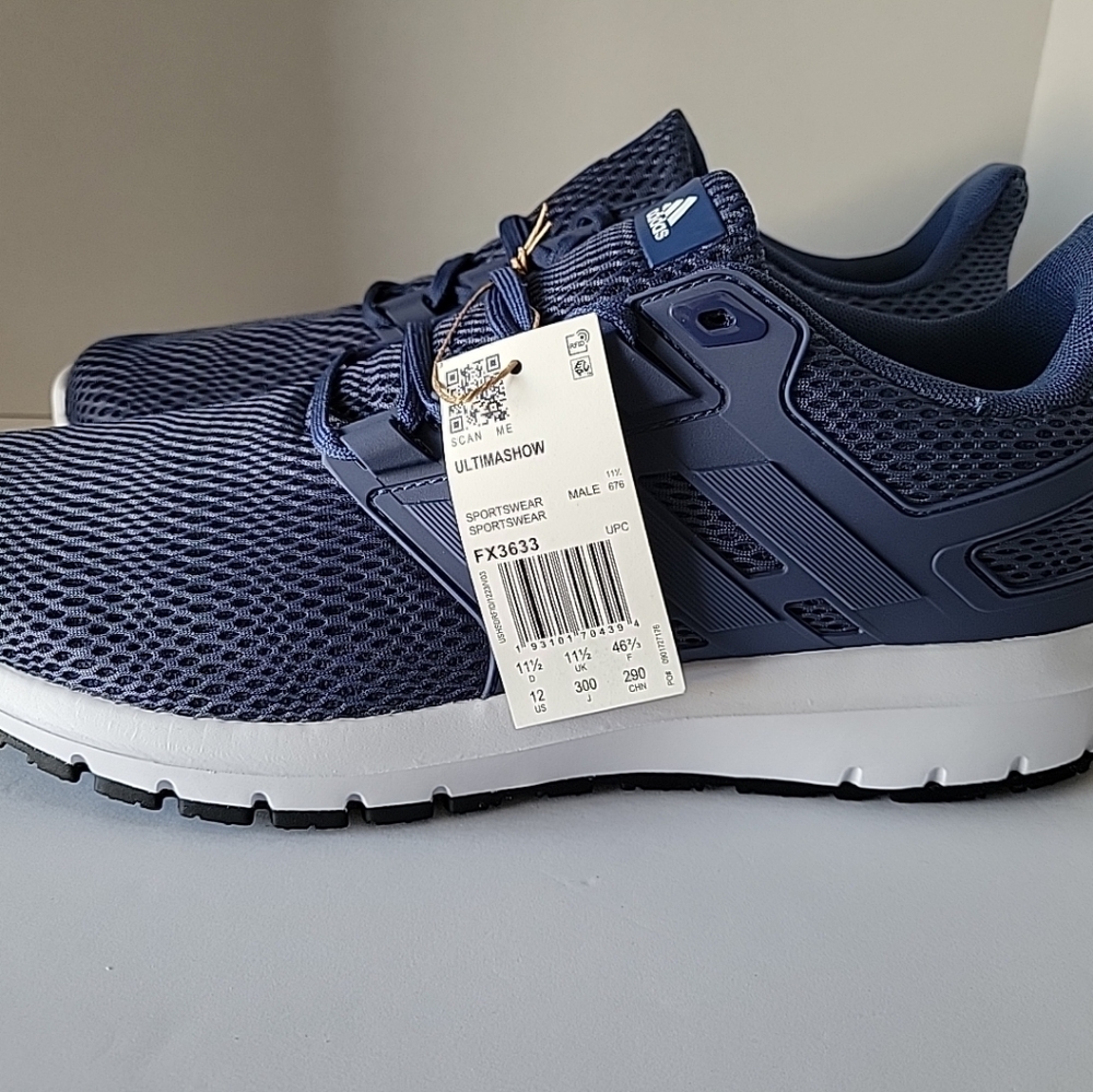 adidas Ultimashow Men's Size 12 Running Shoes Tech Indigo Blue White New NIB - Picture 9 of 10